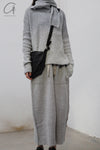 Daniel Andresen Knit Skirt Collection Handmade in Belgium DA-CARDINAL-HUI 1 Virgin wool Grey PDA7